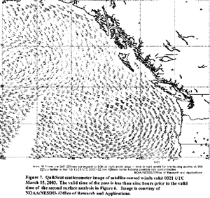 Figure 7 - QuikSCAT Scatterometer Image - Click to Enlarge
