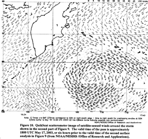 Figure 10 - QuikSCAT Scatterometer Image - Click to Enlarge