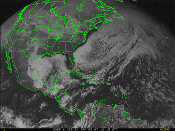 Figure 
1 - GOES 8 Image