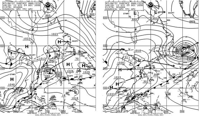 OPC North Atlantic Surface Analysis charts