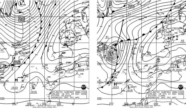 OPC North Atlantic Surface Analysis charts