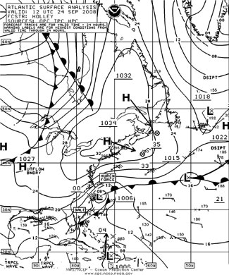 Figure 5. OPC North Atlantic Surface Analysis