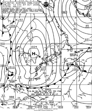 Figure 5. OPC North Atlantic Surface Analysis