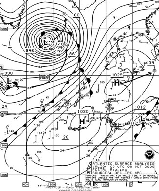 Figure 5. OPC North Atlantic Surface Analysis