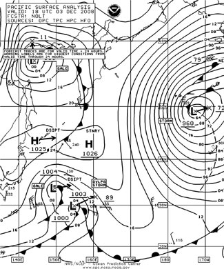 OPC North Pacific Surface Analysis charts