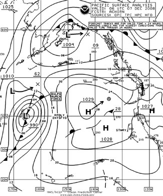 OPC North Pacific Surface Analysis charts