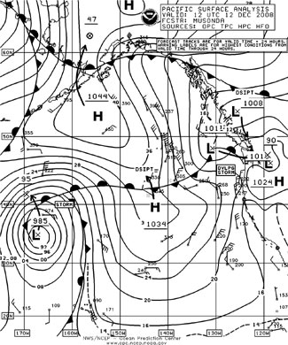 OPC North Pacific Surface Analysis charts