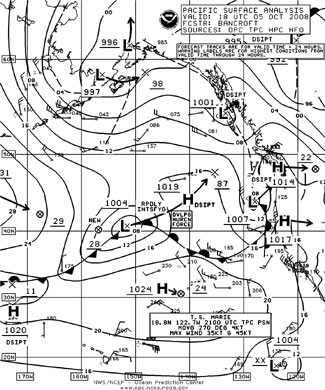 OPC North Pacific Surface Analysis charts