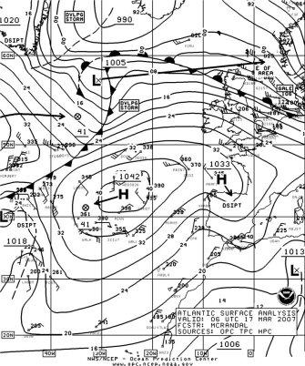 North Atlantic Surface Analysis charts