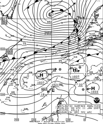 North Atlantic Surface Analysis charts