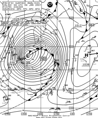 North Pacific Surface Analysis charts