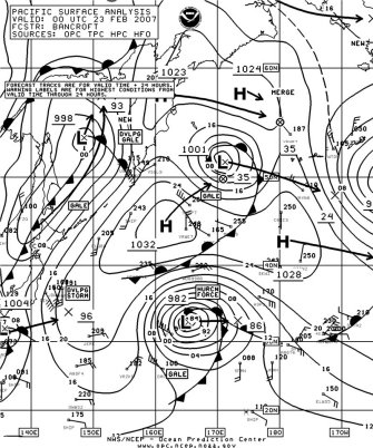 North Pacific Surface Analysis charts