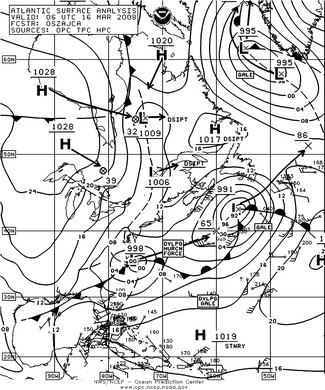 OPC North Atlantic Surface Analysis charts