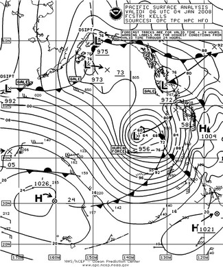 OPC North Pacific Surface Analysis charts