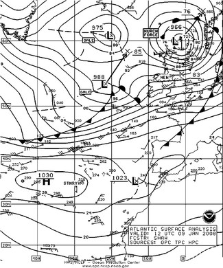 OPC North Atlantic Surface Analysis charts