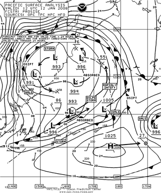 OPC North Pacific Surface Analysis charts Part 1