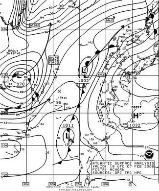 OPC North Atlantic Surface Analysis charts