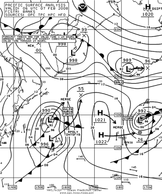 OPC North Pacific Surface Analysis charts