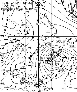 North Atlantic Surface analysis charts