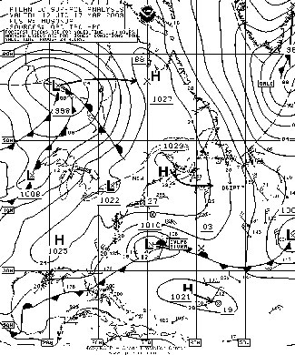 North Atlantic Surface analysis charts