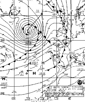 North Atlantic Surface analysis charts