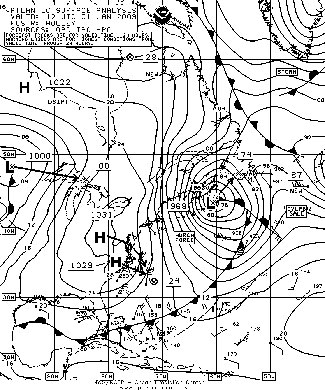 North Atlantic Surface analysis charts