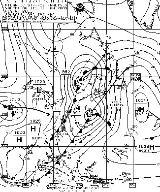 North Atlantic Surface analysis charts