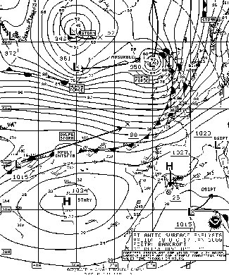 North Atlantic Surface analysis charts