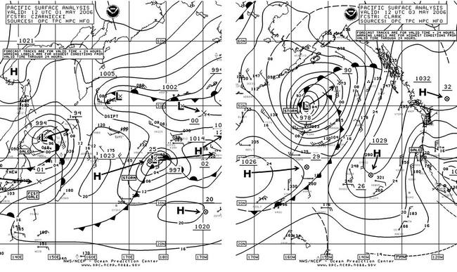 North Pacific Surface Analysis charts