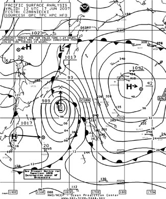 OPC North Pacific Surface Analysis charts