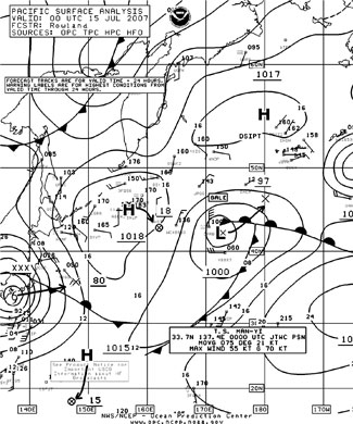 OPC North Pacific Surface Analysis charts