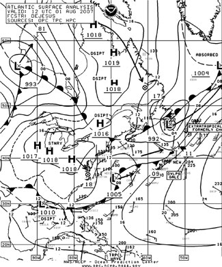 OPC North Atlantic Surface Analysis charts