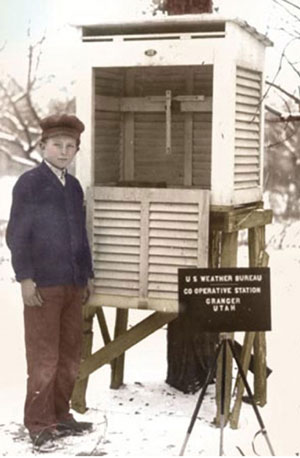 At a cooperative weather station in Granger, Utah