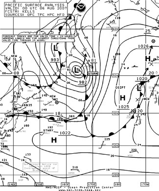 OPC North Pacific Surface Analysis charts