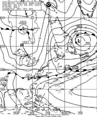 OPC North Atlantic Surface Analysis charts