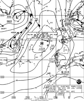 OPC North Atlantic Surface Analysis charts