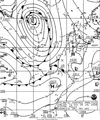 OPC North Atlantic Surface Analysis charts