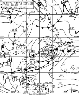 OPC North Atlantic Surface Analysis charts