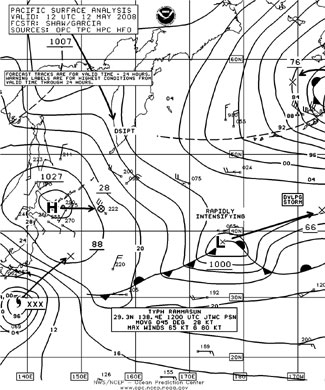 OPC North Pacific Surface Analysis charts