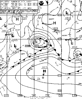 OPC North Pacific Surface Analysis charts